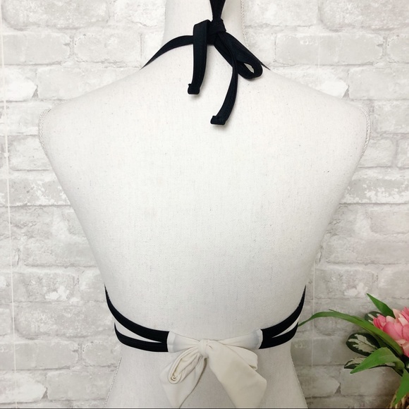 XHILARATION Black & White Bikini Top Size D/DD - Picture 3 of 11